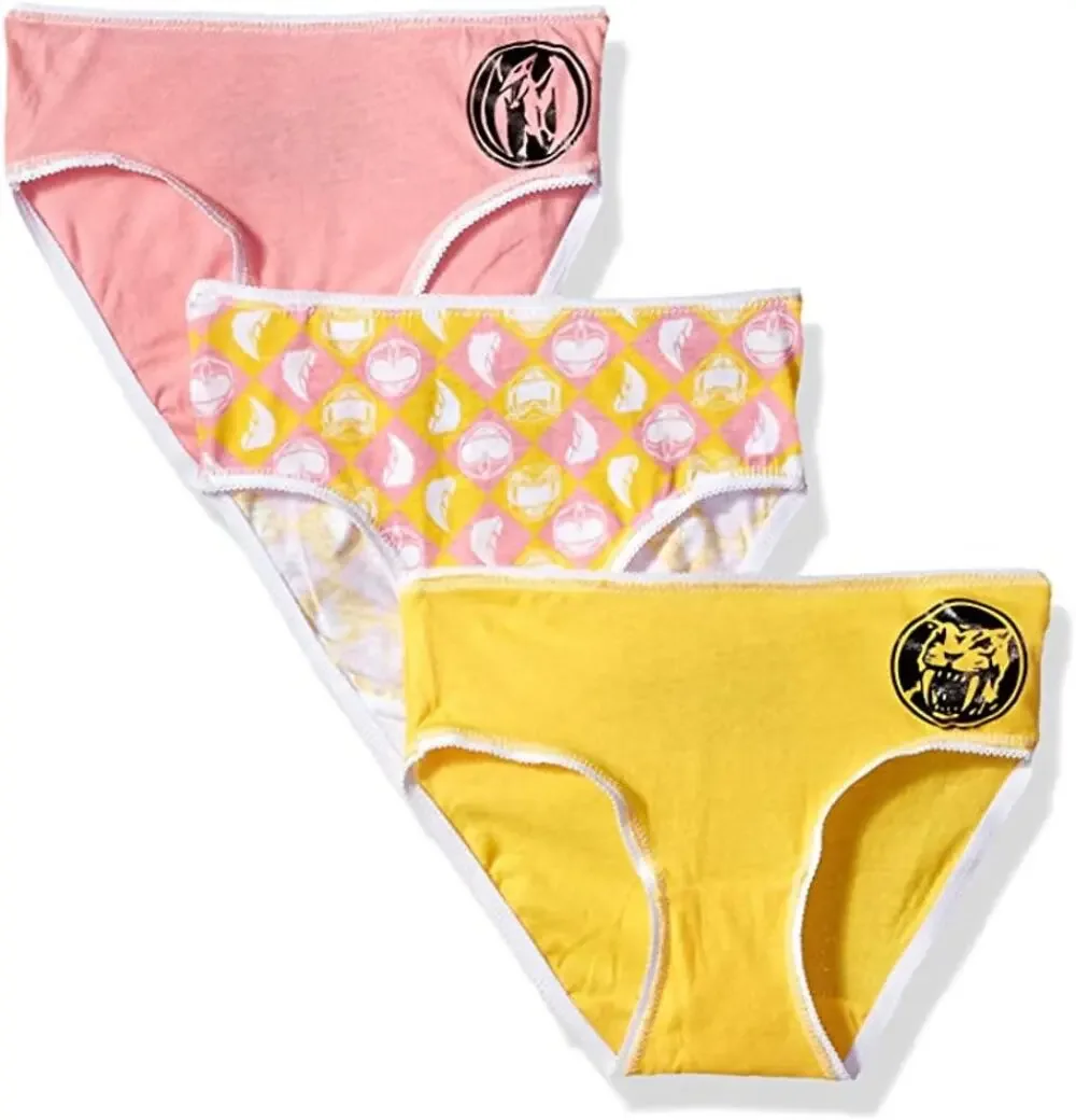 Girls Power Rangers 3 pack panties underwear size 4 NEW